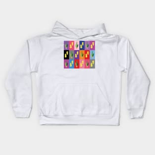 Lulav and Etrog Pop Art Grid Kids Hoodie